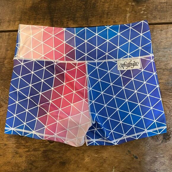 Jekyllhyde Apparel Geometric Workout Shorts Women Size L - Picture 2 of 4